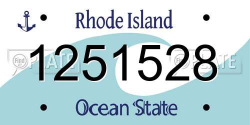 1251528 Rhode Island License Plate