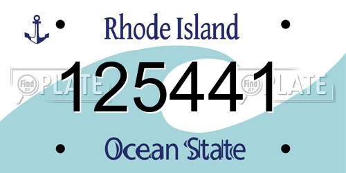 125441 Rhode Island License Plate