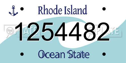 1254482 Rhode Island License Plate