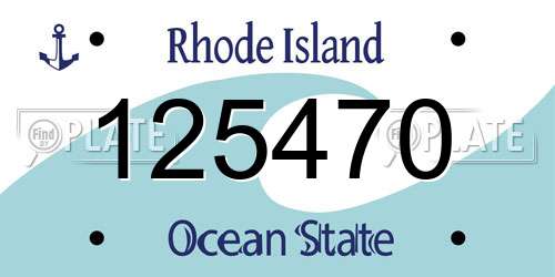 125470 Rhode Island License Plate