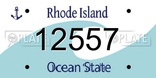 12557 Rhode Island License Plate