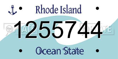 1255744 Rhode Island License Plate
