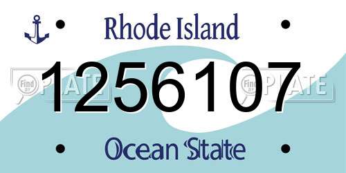 1256107 Rhode Island License Plate