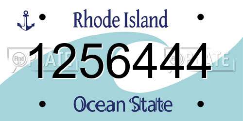1256444 Rhode Island License Plate