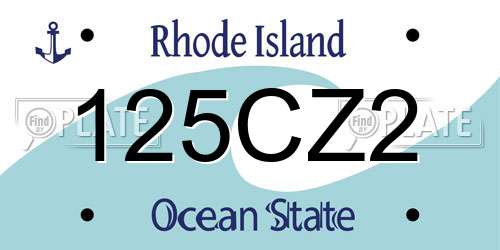125CZ2 Rhode Island License Plate