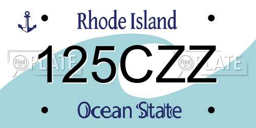 125CZZ Rhode Island License Plate