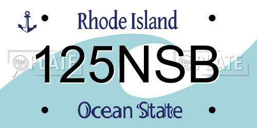 125NSB Rhode Island License Plate