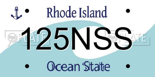 125NSS Rhode Island License Plate