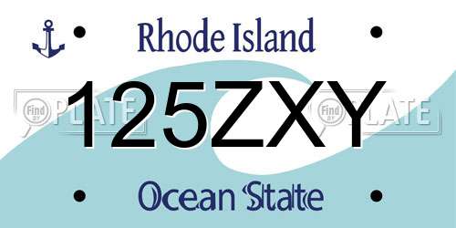 125ZXY Rhode Island License Plate