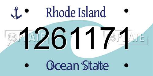 1261171 Rhode Island License Plate