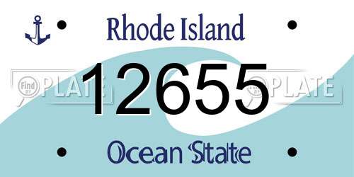 12655 Rhode Island License Plate