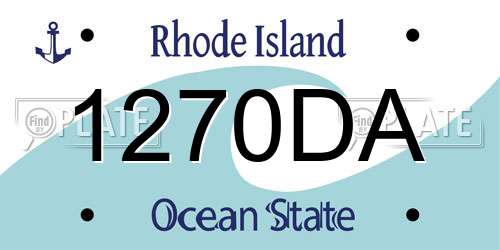 1270DA Rhode Island License Plate