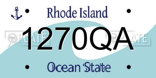 1270QA Rhode Island License Plate