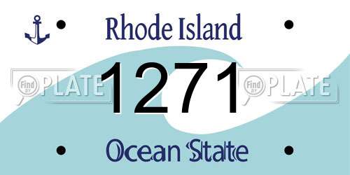 1271 Rhode Island License Plate