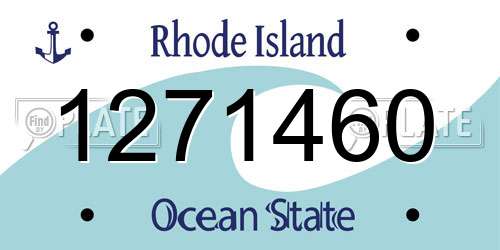 1271460 Rhode Island License Plate