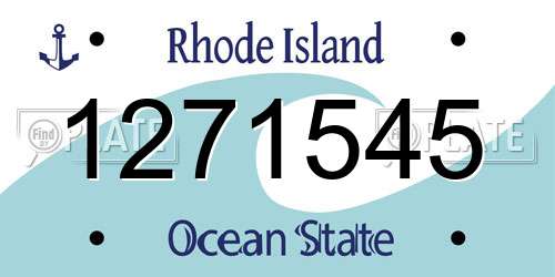 1271545 Rhode Island License Plate