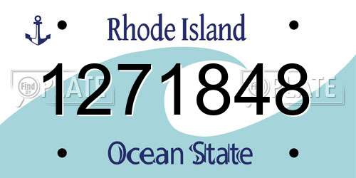 1271848 Rhode Island License Plate