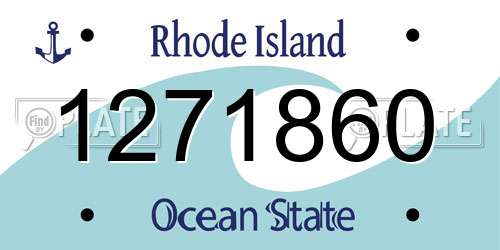 1271860 Rhode Island License Plate