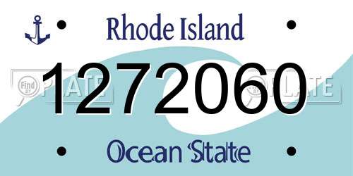 1272060 Rhode Island License Plate