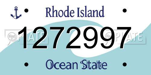 1272997 Rhode Island License Plate