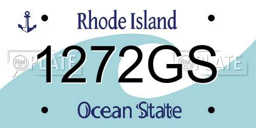 1272GS Rhode Island License Plate