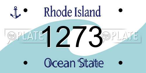 1273 Rhode Island License Plate