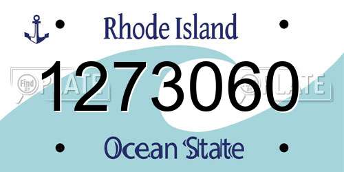 1273060 Rhode Island License Plate