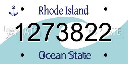 1273822 Rhode Island License Plate
