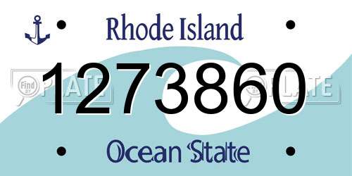 1273860 Rhode Island License Plate
