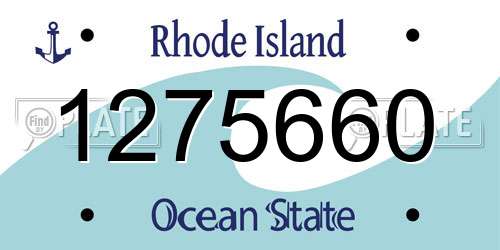 1275660 Rhode Island License Plate