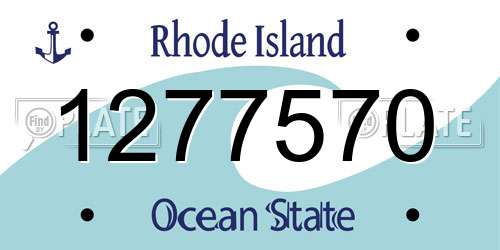 1277570 Rhode Island License Plate
