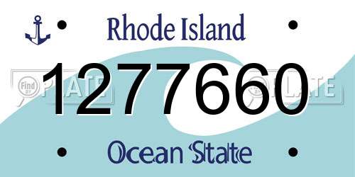 1277660 Rhode Island License Plate