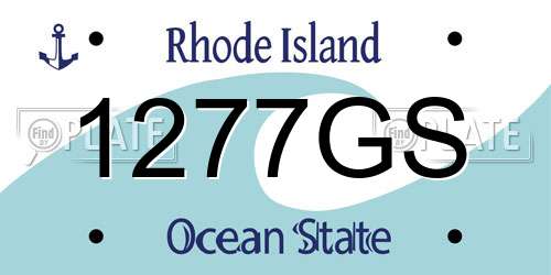 1277GS Rhode Island License Plate