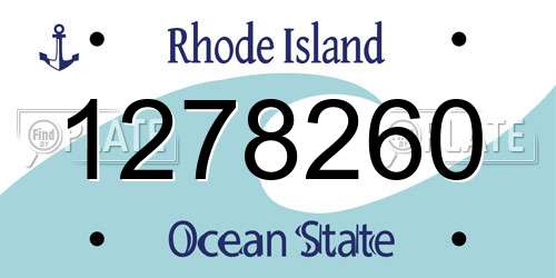 1278260 Rhode Island License Plate