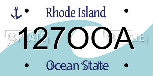 127OOA Rhode Island License Plate