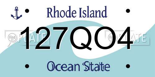 127QO4 Rhode Island License Plate
