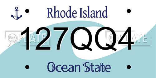 127QQ4 Rhode Island License Plate