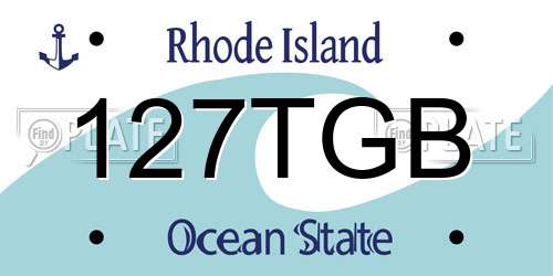 127TGB Rhode Island License Plate