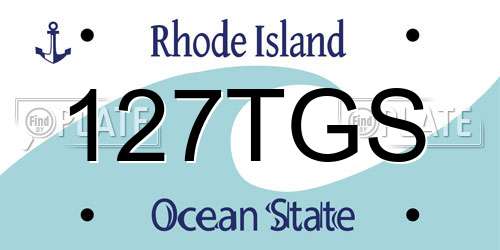 127TGS Rhode Island License Plate