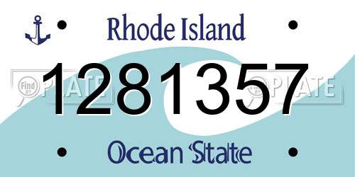1281357 Rhode Island License Plate