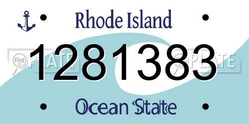 1281383 Rhode Island License Plate