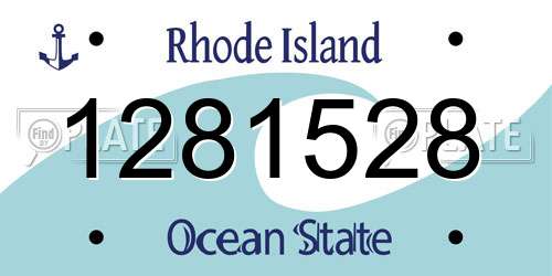 1281528 Rhode Island License Plate