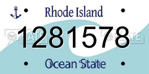 1281578 Rhode Island License Plate