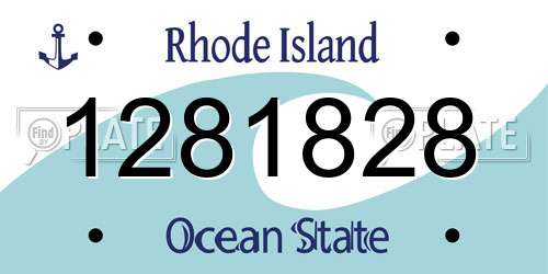 1281828 Rhode Island License Plate