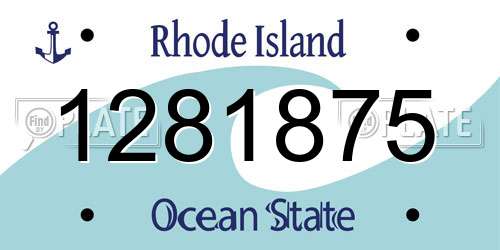 1281875 Rhode Island License Plate
