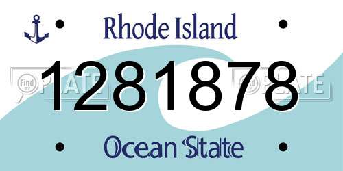 1281878 Rhode Island License Plate