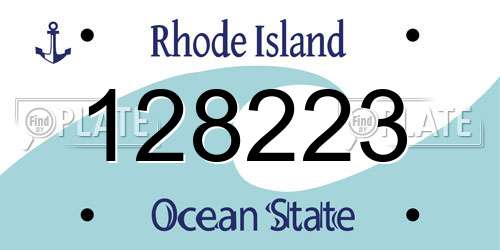 128223 Rhode Island License Plate
