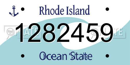 1282459 Rhode Island License Plate