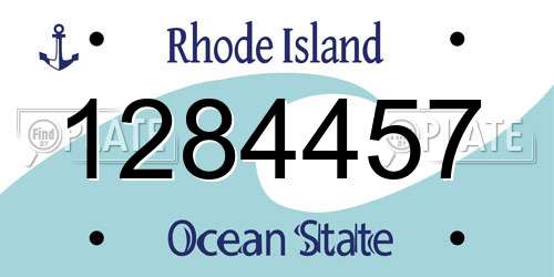 1284457 Rhode Island License Plate