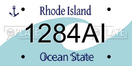 1284AI Rhode Island License Plate
